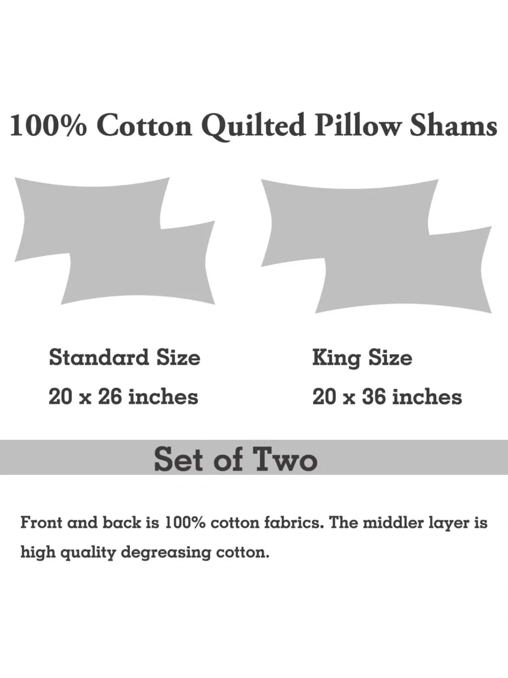 100% Cotton Quilted Pillow Sham Floral Printed Pillow Cover King Size (Khaki)